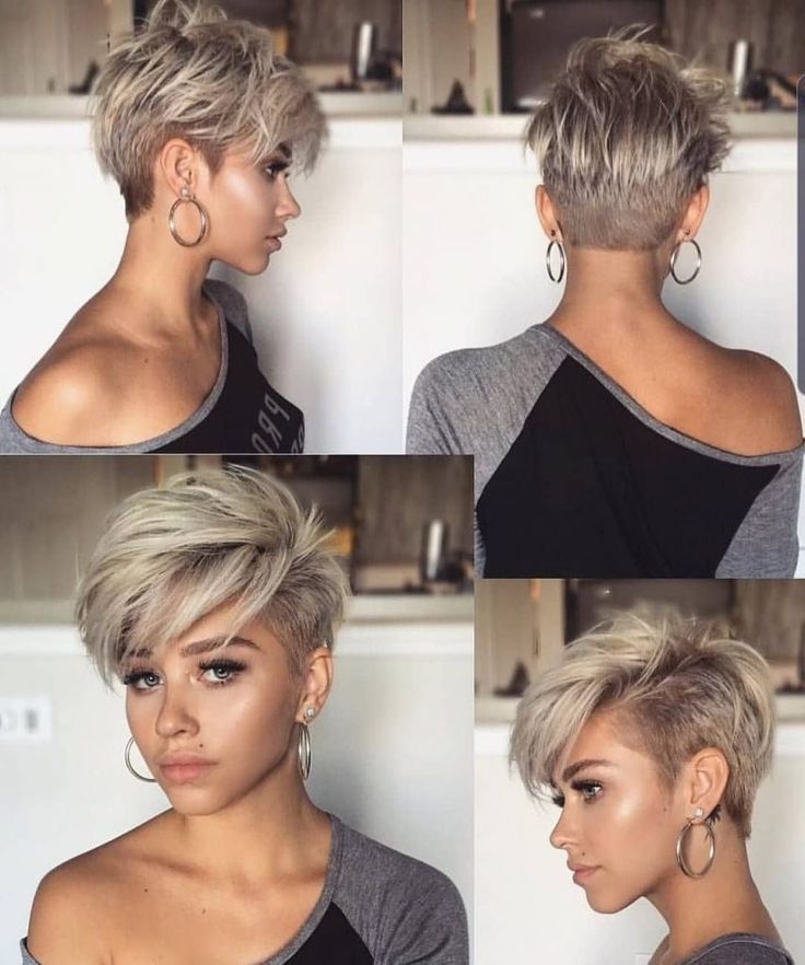 Pixie Cut with Undercut Platinum Blonde Hairstyles