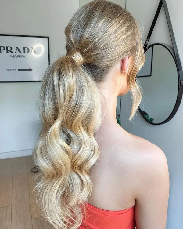 Platinum Highlights for High Ponytail Styles