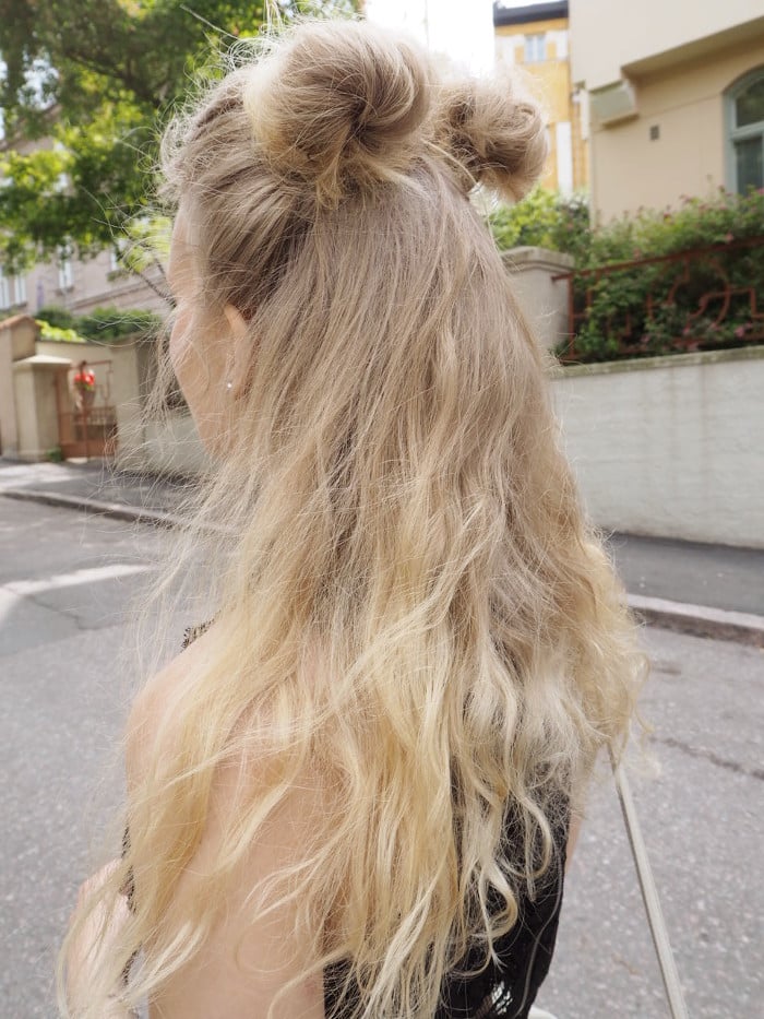 Platinum Blonde Hair Color Ideas for Space Buns