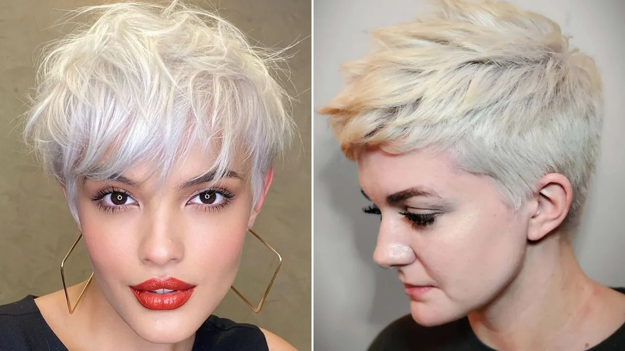 Pixie Cut with Undercut Platinum Blonde Hair Ideas