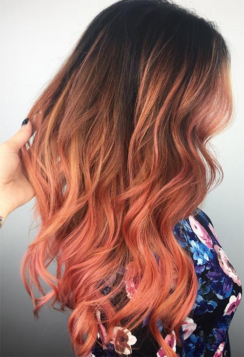 Copper Peach Hair Color Idea for Vintage Finger Waves