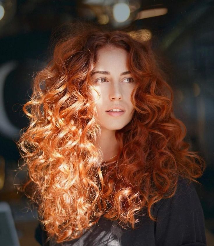 Copper Peach Hair Color Ideas for Boho Waves