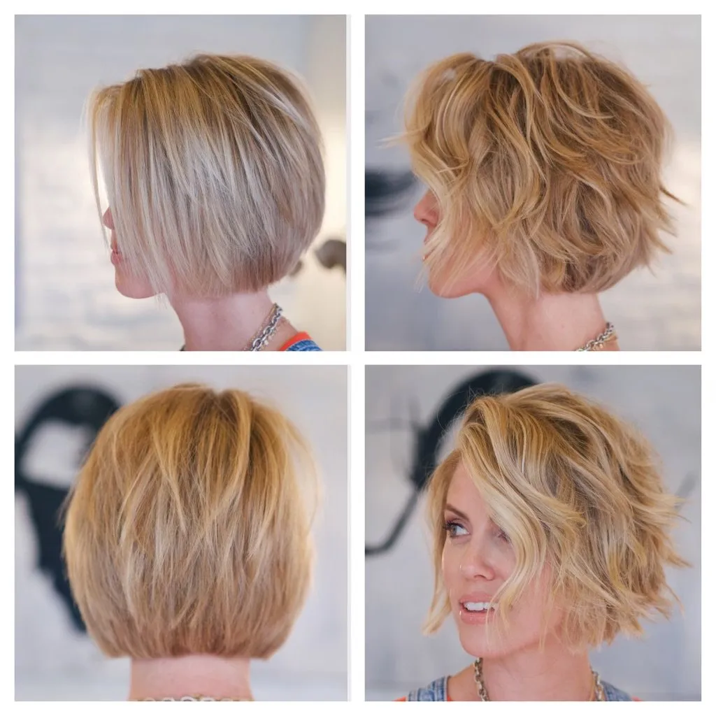 Copper Peach Hair Color Ideas with Blunt Bob Cut (animation hairstyle)