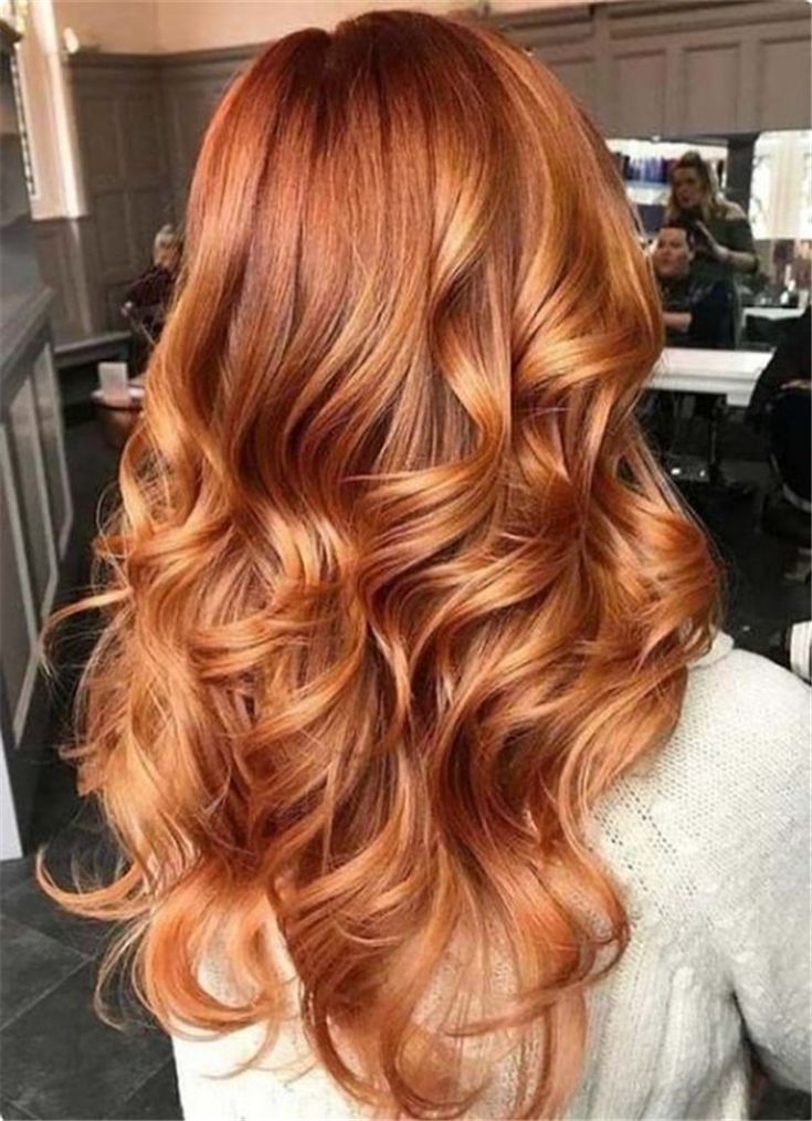 Ideas for Hybrid Copper Peach Hair Colors for Curls